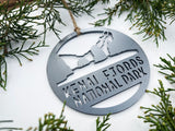 Kenai Fjords National Park Metal Round Ornament