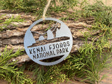 Kenai Fjords National Park Metal Round Ornament
