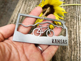 Kansas State Mountain Bike Ornament