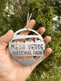 Mesa Verde National Park Metal Round Ornament