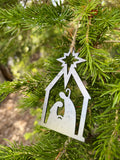 Nativity Christmas Ornament made from Raw Steel