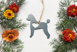 Poodle Metal Ornament with Heart