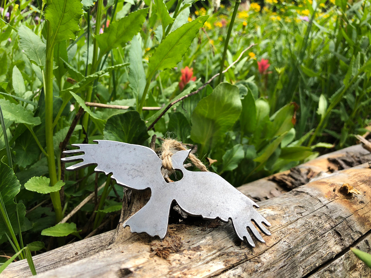 Raven Metal Ornament – BE Creations and Designs