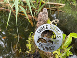 Three Sisters Springs Florida Manatee Raw Steel Ornament