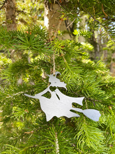 Witch Metal Christmas Ornament