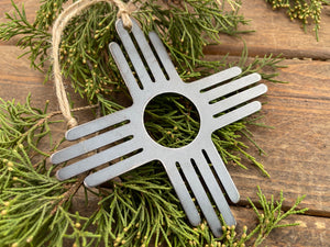 Zia Symbol Metal Ornament