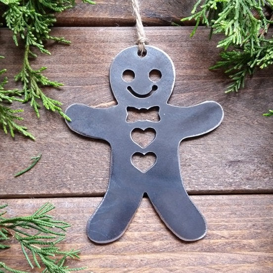 Gingerbread Man Metal Ornament