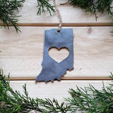 Indiana State Metal Ornament