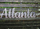 Atlanta Text Metal Steel Wall Art
