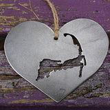 Cape Cod Metal Ornament in Heart