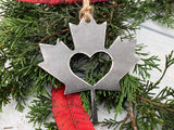 Maple Leaf Metal Ornament