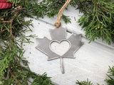 Maple Leaf Metal Ornament