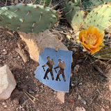 Arizona State Hiking Metal Ornament