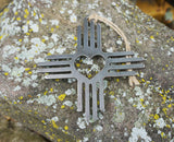 Zia Symbol Metal Ornament