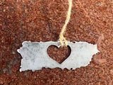 Puerto Rico Ornament with Heart
