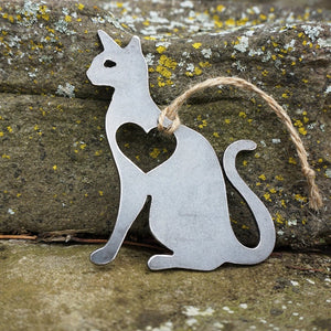 Cat Metal Steel Ornament