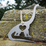 Apatosaurus Long Neck Metal Ornament