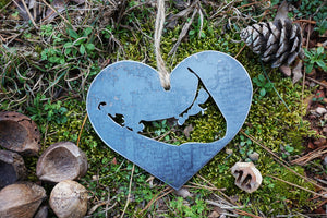 Nantucket Island Ornament in Heart