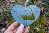 Nantucket Island Ornament in Heart