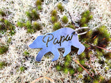 Papa Bear Metal Key Chain