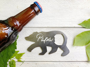 Papa Bear Metal Bottle Opener