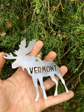 Vermont Moose Metal Ornament