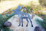 Utah Moose Metal Ornament