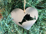 Martha's Vineyard Metal Heart Ornament